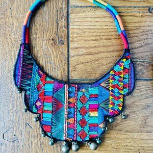 Anthropologie Beaded Bib Necklace